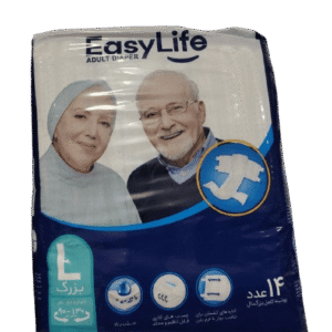 پوشک بزرگسال ایزی لایف سایز L بسته ۱۴ عددی | جذب بالا، راحتی بیشتر